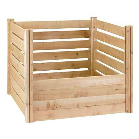 Image of Outdoor 174-Gallon Wooden Compost Bin made from Eco-Friendly Cedar Wood