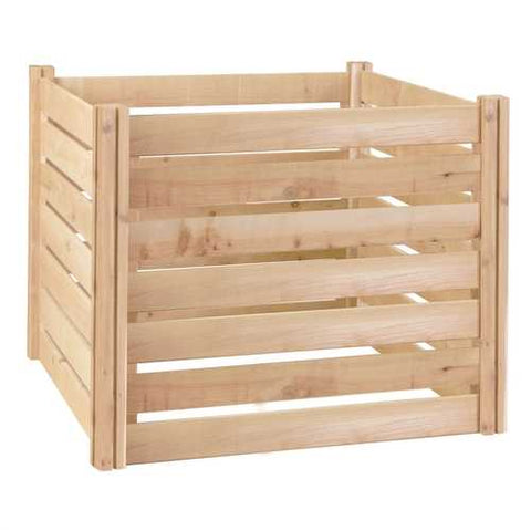 Image of Outdoor 174-Gallon Wooden Compost Bin made from Eco-Friendly Cedar Wood