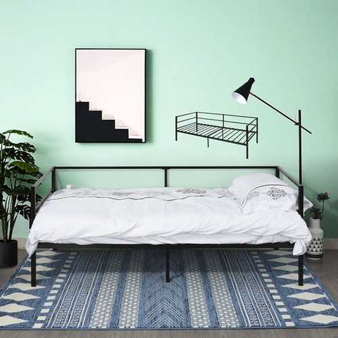 Image of Twin size Sturdy Steel Metal Daybed Frame in Black