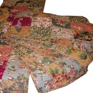 King 100% Cotton Floral Paisley Quilt Set w/ 2 Shams & 2 Pillows