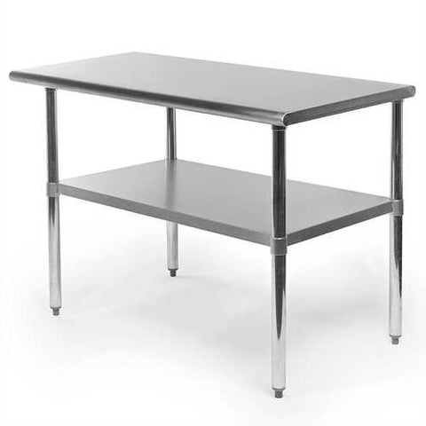 Image of Stainless Steel 48 x 24 inch Heavy Duty Kitchen Work Table