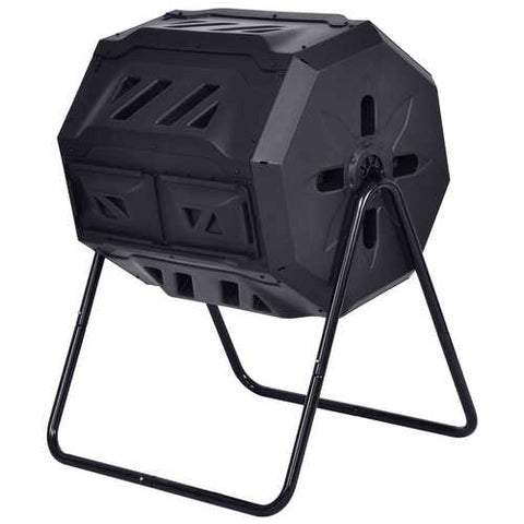 Image of Outdoor 43-Gallon Compost Bin Tumbler Home Garden Composter