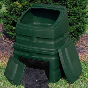 Green Heavy Duty Plastic Compost Bin - 90 Gallon Capacity