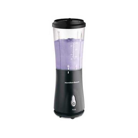 Image of Personal Smoothie Blender with Travel Lid in Black by Hamilton Beach