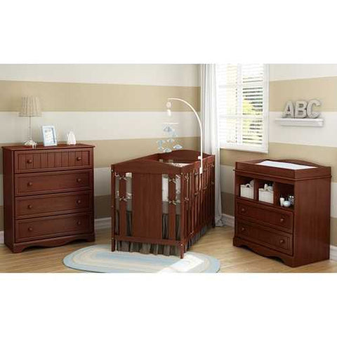 Image of Royal Cherry Wood Baby Diaper Changing Table with 2 Drawers