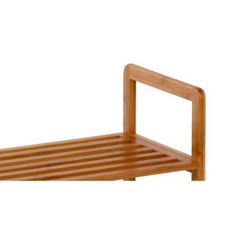 Image of 2-Tier Bamboo Shoe Shelf Rack - Holds 6 to 8 Pairs of Shoes