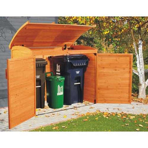 Outdoor 34-inch x 62-inch Wooden Storage Shed with Lockable Doors