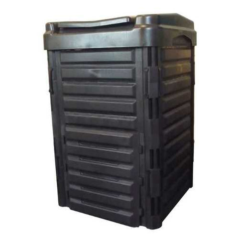 Image of Heavy Duty Black Plastic Compost Bin for Home Garden Composting 80-Gallon