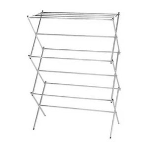 Folding Clothes Drying Rack in Chrome - Air Dry your Laundry