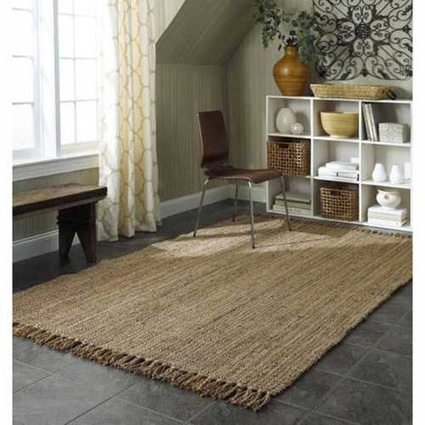 Image of Handmade Eco Natural Fiber Chunky Loop Jute Rug (4' x 6')