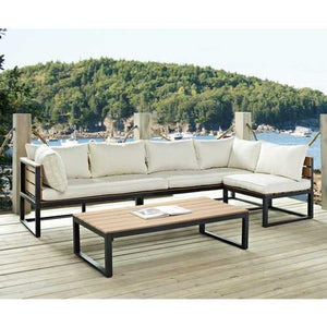 4-Piece Modern Outdoor Patio Furniture Set with Cushions