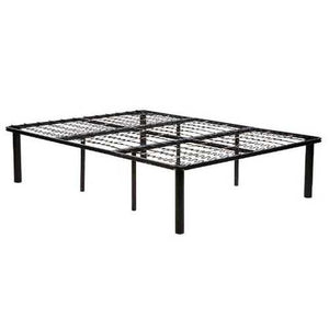 King size 2-in-1 Metal Platform Bed Frame in Black Steel