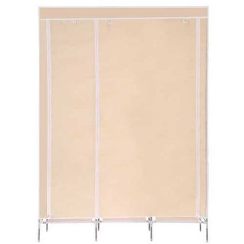 Image of Beige 68-inch Portable Closet Wardrobe Clothes Rack Storage Shelf