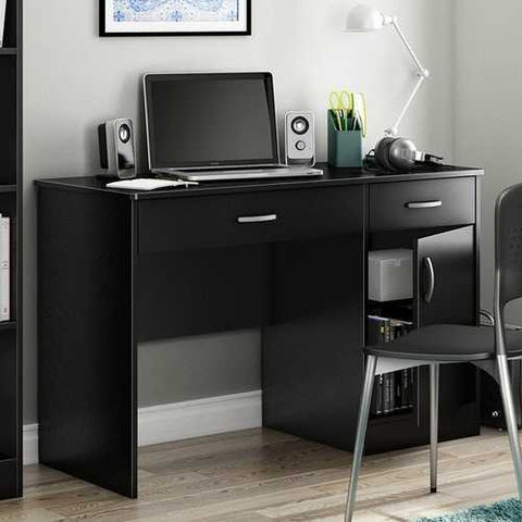 Image of Home Office Work Desk in Black Finish