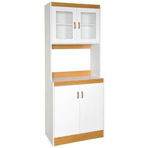 Tall Kitchen Storage Cabinet Cupboard with Microwave Space