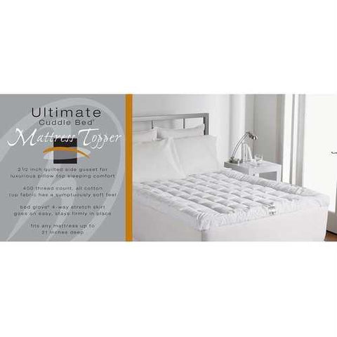 Image of Queen size 400 Thread Count Cuddle-Bed Mattress Topper