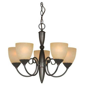 Classic Style 5-Light Bronze Chandelier 21-inch x 18-inch