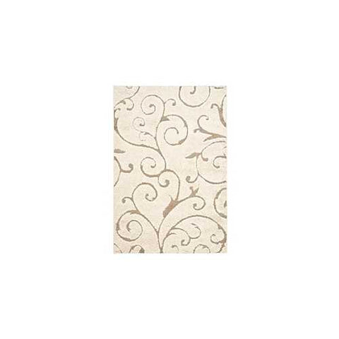 Image of Hand-woven Ultimate Cream/ Beige Shag Rug (5'3 x 7'6)