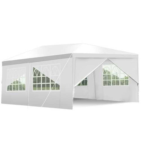 Image of 10ft x 10ft Heavy Duty Party Wedding Canopy Tent Gazebo White