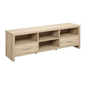 Light Wood-grain Modern 60-inch TV Stand Entertainment Center