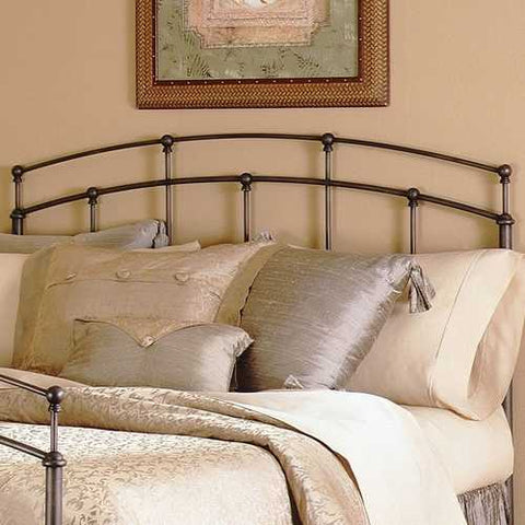 Image of King size Arch Metal Headboard in Black Walnut Metallic Finish