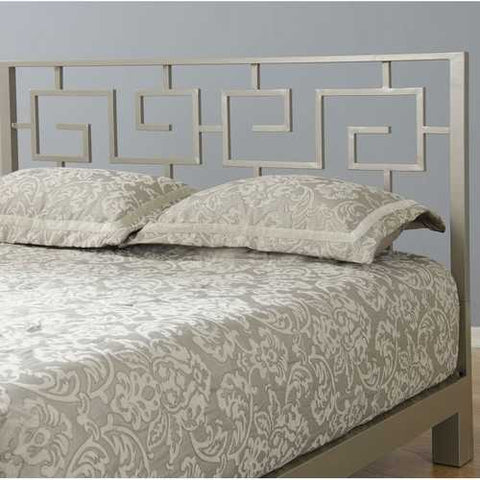 Image of King size Modern Greek Spiral Headboard in Grey Metal Finish