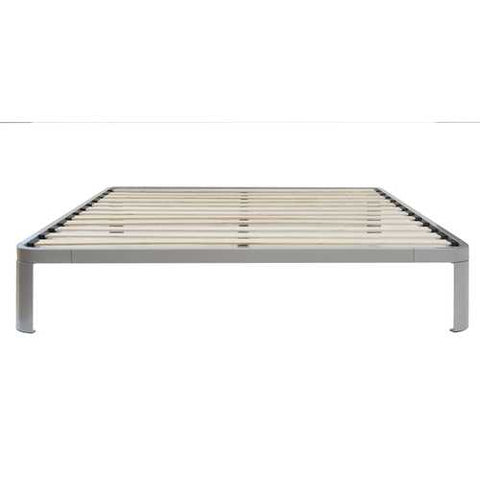 Image of King size Luna Metal Platform Bed Frame with Wood Slats