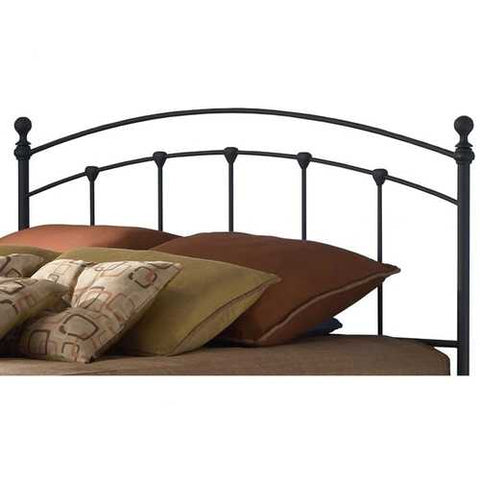 Image of King size Arched Metal Headboard in Matte Black Finish