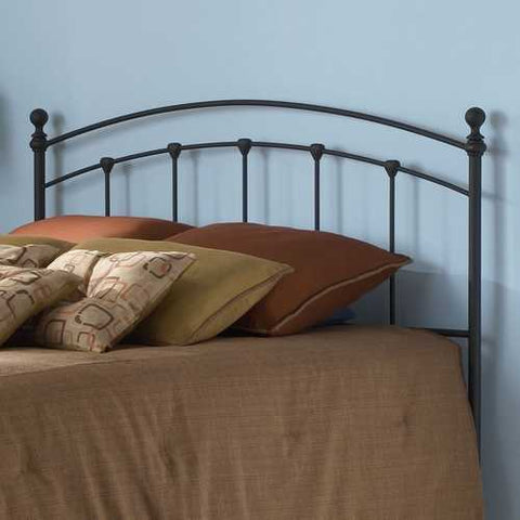 Image of King size Arched Metal Headboard in Matte Black Finish