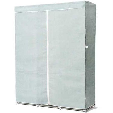 Image of Light Blue 68-inch Portable Wardrobe Closet Clothes Storage Unit