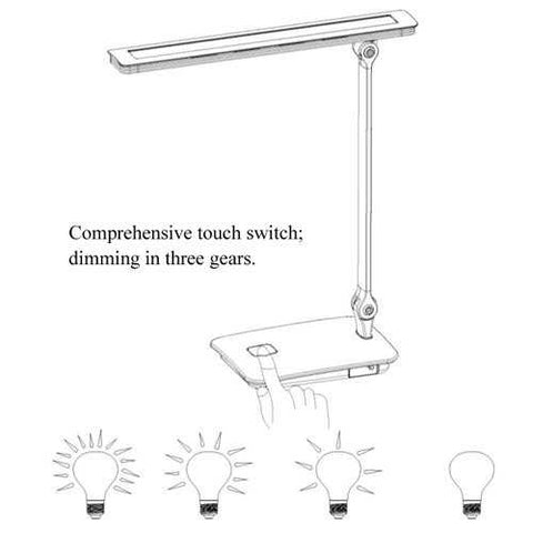 Image of LED Table Lamp Dimmable Touch Switch Folding Desk Lamp