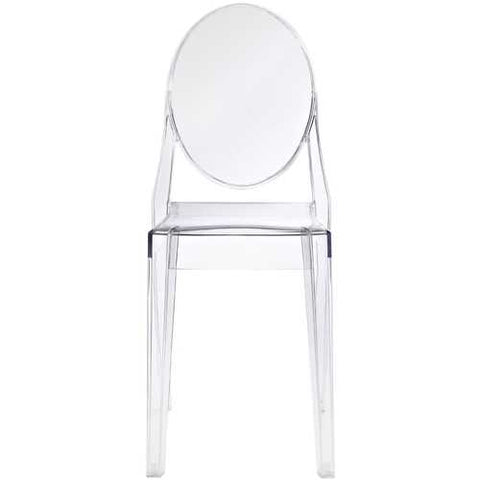 Image of Stackable Clear Acrylic Dining Chair for Indoor or Outdoor Use