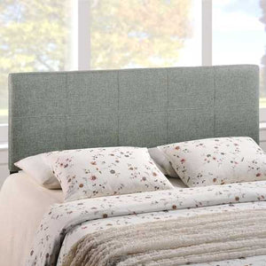 Queen size Padded Textured Fabric Upholstered Headboard in Beige