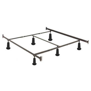 California King High Rise Metal Bed Frame w/ Headboard & Footboard Brackets