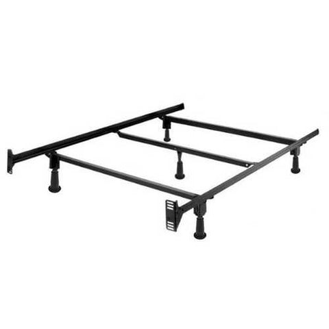 Image of Full size High Rise Metal Bed Frame with Headboard Brackets