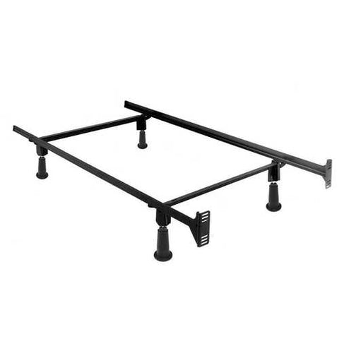 Image of Twin size High Rise Metal Bed Frame with Headboard Brackets