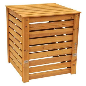 Solid Wood 90-Gallon Compost Bin with Removable Top and Hinged Side Panel