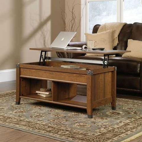 Image of Lift-Top Coffee Table in Cherry Wood Finish