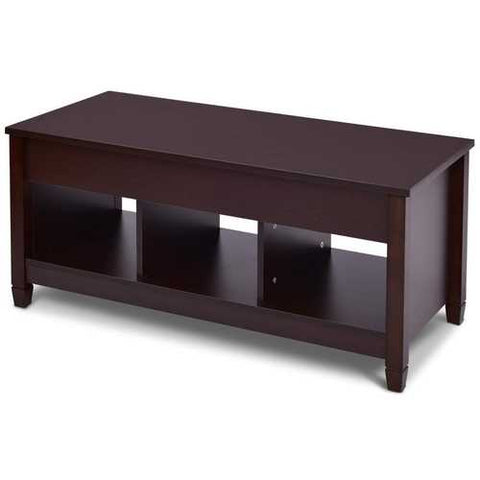 Image of Brown Wood Lift Top Coffee Table with Hidden Storage Space