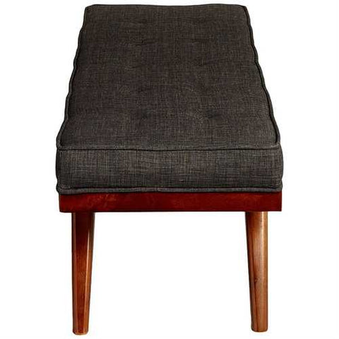 Image of Mid-Century Style 51-inch Accent Bench in Cherry Wood Finish