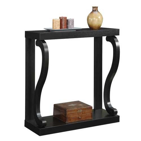 Image of Modern Curved Legs Rich Espresso Console Table