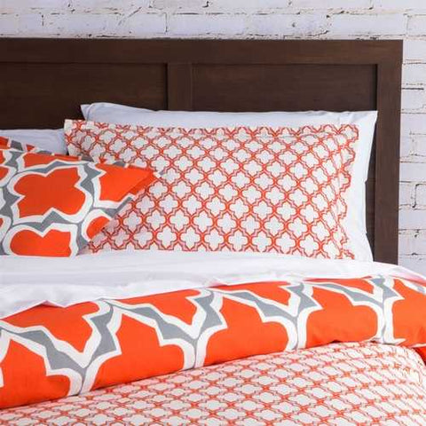 Image of Twin Size Orange Gray Fresh Start 2 piece Comforter Set