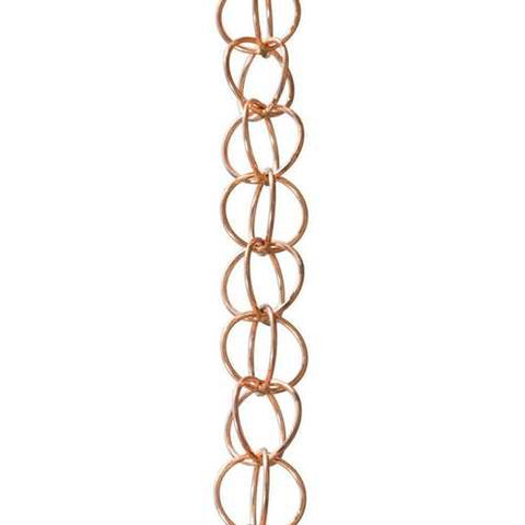 Image of Pure Copper Rings 8.5-ft Rain Chain Rain Gutter Downspout