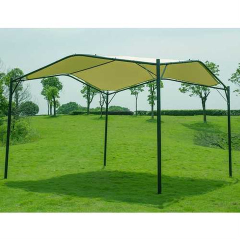 Image of Outdoor Patio 12 x 12 Ft Gazebo with Beige Waterproof Canopy