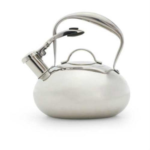 Modern Industrial Stainless Steel 2-qt. Mirrored Tea Kettle