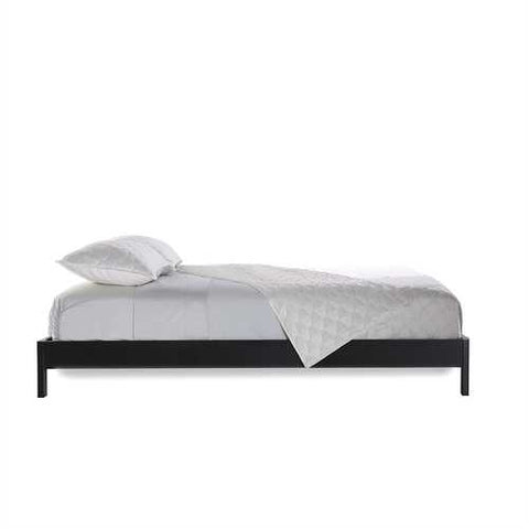 Image of Full size Modern Black Wood Platform Bed Frame