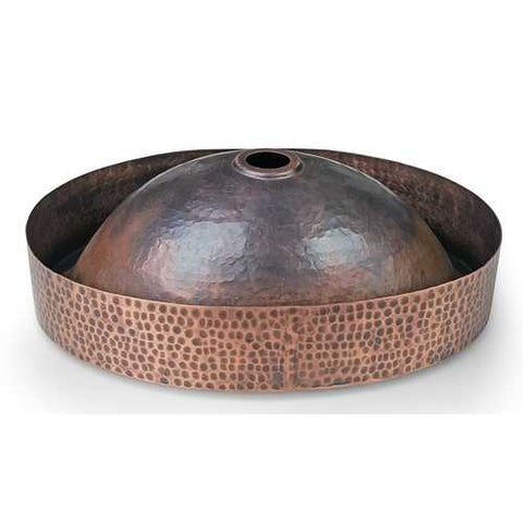 Image of Oval Hammered Copper Bathroom Sink Drop-in or Vessel