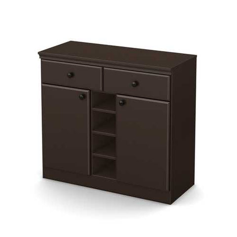 Image of Console Table Sideboard with Storage Drawers in Chocolate