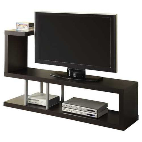 Image of Modern Entertainment Center TV Stand in Cappuccino Finish