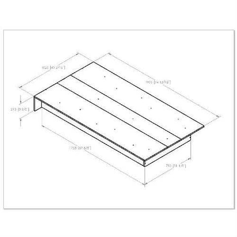 Image of Twin size Platform Bed Frame in Maple Wood Finish